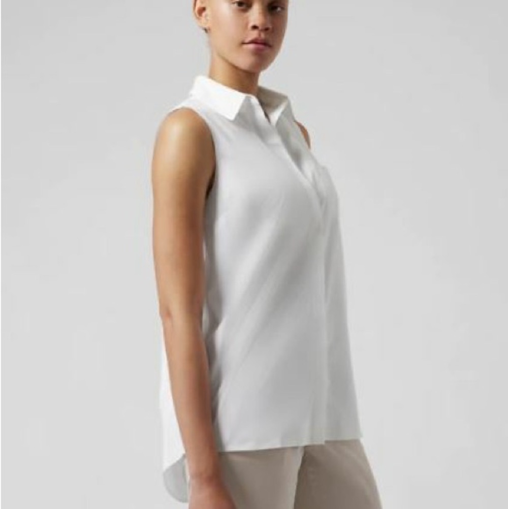 Athleta Urbanite II Sleeveless, Stretchy,White, Button Women's Camisole Size S - Picture 3 of 10